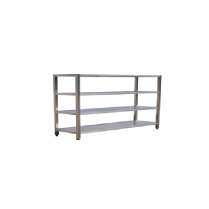 Unassembled Shelf System with Castors